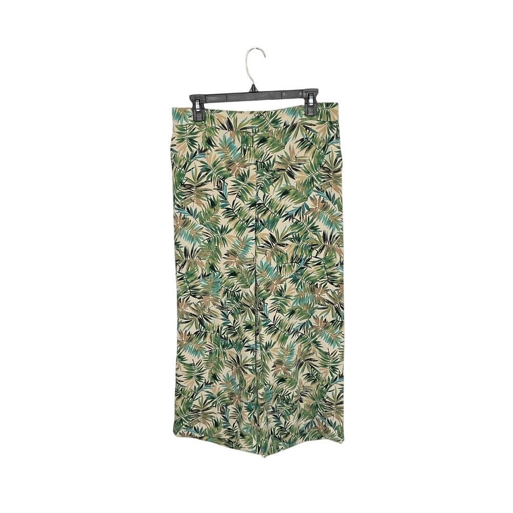 J. Jill Wide Leg Crop Tropical Pants Women's Size Small Pull-on Pockets - Picture 2 of 7